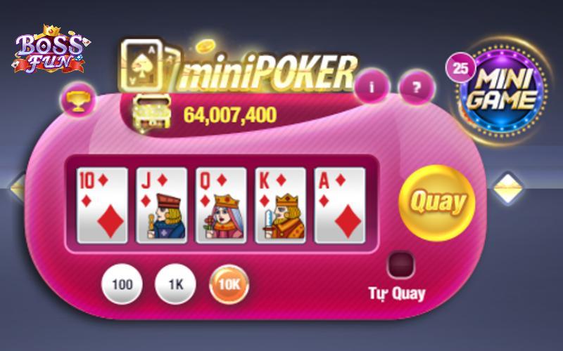 Các tổ hợp đặc biệt trong cách chơi mini poker