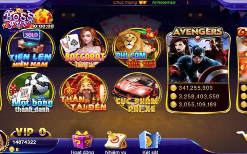 Giao diện chính thức cổng game